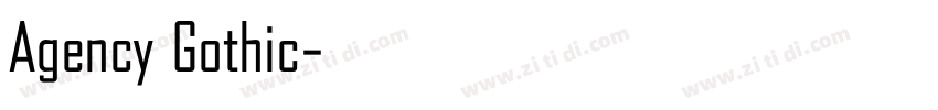 Agency Gothic字体转换
